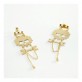 Boucles d'oreilles icone dorees or fin 24 carats