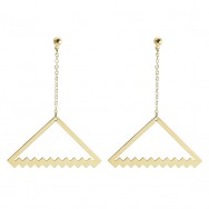 Boucles d'oreilles  triangle or fin 24 carats