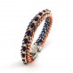 Bracelet chaine gourmette orange, bleu, bordeaux